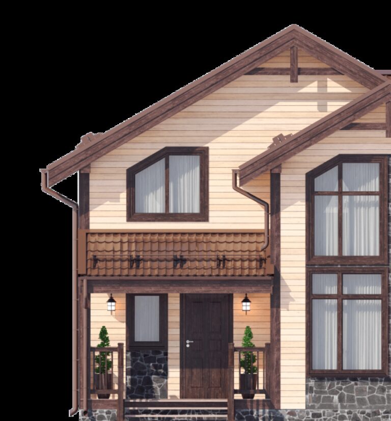 Grafika: dom przy sekcji kroków